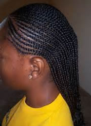 Two steps  cornrows with braids